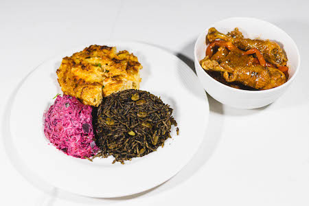 Hard Chicken with Black Rice